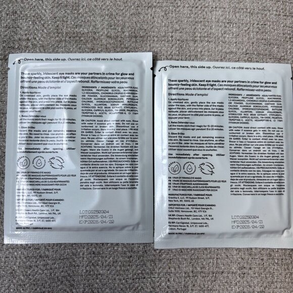 Grace & Stella Set of 2 Need a Lift Eye Masks - Picture 2 of 4